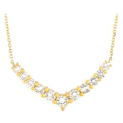 LB Exclusive 18 Karat Yellow Gold 1.00 Carat Diamond Pendant Necklace