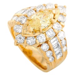 LB Exclusive 18 Karat Yellow Gold 3.44 Carat Diamond Ring