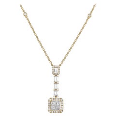 LB Exclusive 18 Karat Yellow Gold Diamond Pendant Necklace
