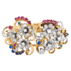 LB Exclusive 18K Rose Gold 0.31 ct Diamond, Sapphire, and Ruby Bracelet