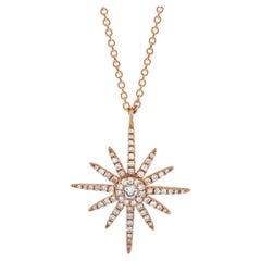 LB Exclusive 18K Rose Gold 0.40 ct Diamond Starburst Necklace