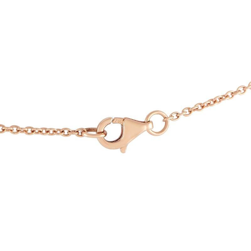 Taille ronde LB Exclusive Collier étoile en or rose 18 carats avec diamants de 0,40 carat