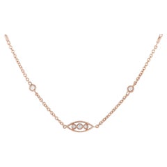 LB Exclusive 18k Rose Gold 0.61 Carat Diamond Necklace