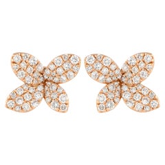 LB Exclusive 18K Rose Gold 1.0 Carat Diamond Earrings