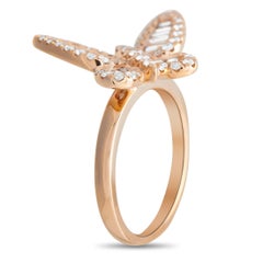 LB Exclusive 18K Rose Gold 1.00 Ct Diamond Butterfly Ring