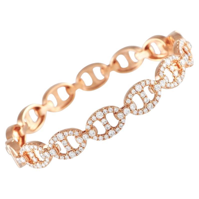 LB Exclusive 18K Yellow Gold 10.25 Ct Diamond Toggle Bracelet For Sale ...