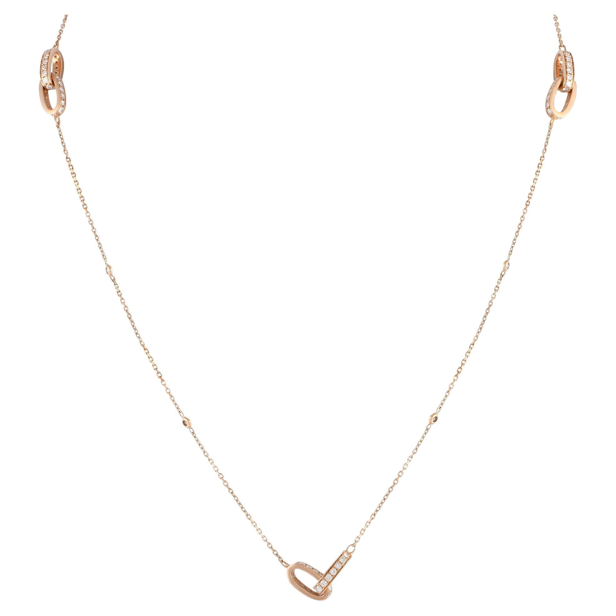 LB Exclusive 18K Rose Gold 2.40ct Diamond Necklace