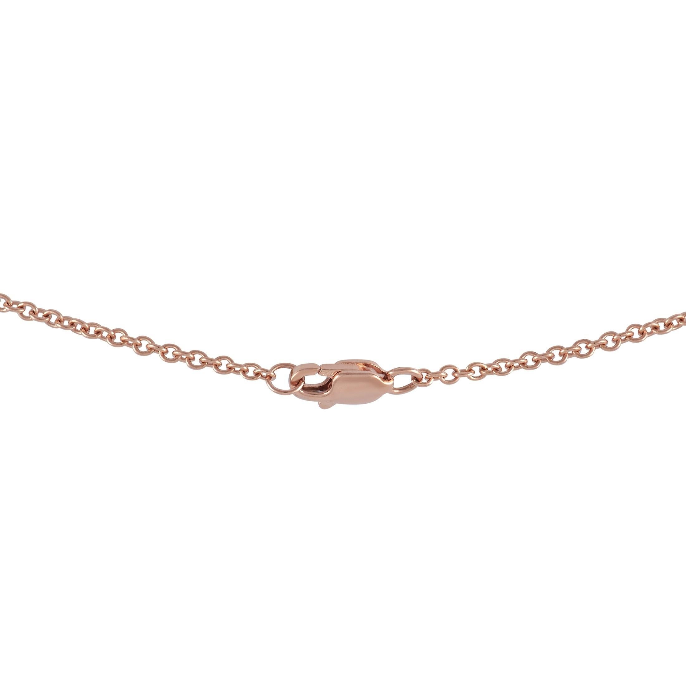 LB Exklusive Halskette, 18 Karat Roségold 3,27 Karat Diamant (Rundschliff)
