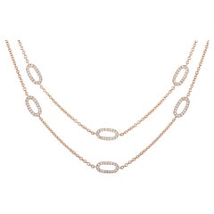LB Exclusive 18K Rose Gold 3.27 Ct Diamond Necklace