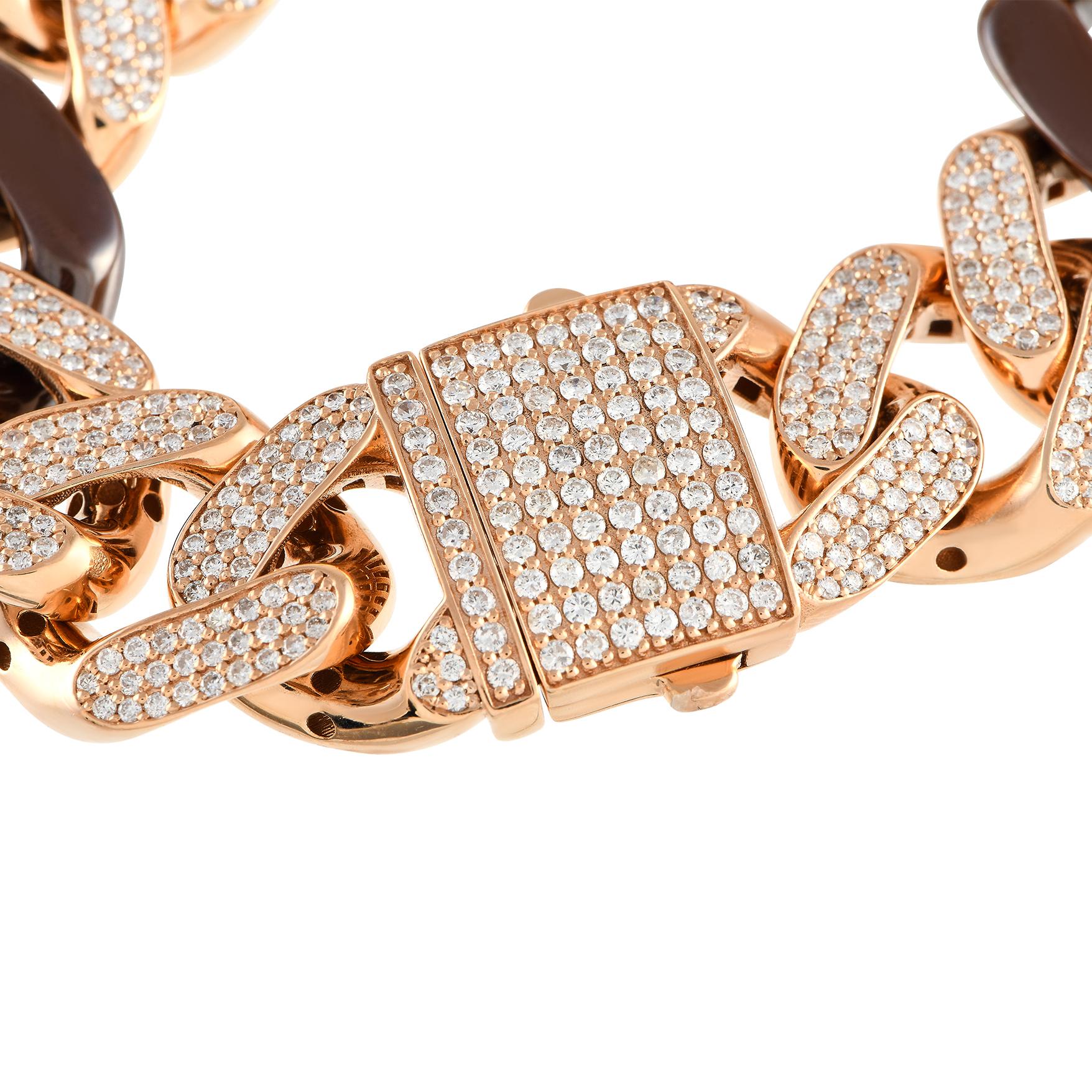 rose gold curb link bracelet