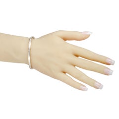LB Exclusive 18 Karat Rose Gold Diamond Invisible Setting Bangle Bracelet