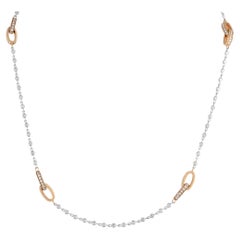 LB Exclusive 18K White and Rose Gold 3.0ct Diamond Necklace