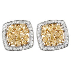LB Exclusive 18K White and Yellow Gold 3.67 ct White and Fancy Yellow Diamond 