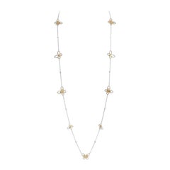 LB Exclusive 18k White and Yellow Gold 5.0ct Diamond Long Butterfly Necklace
