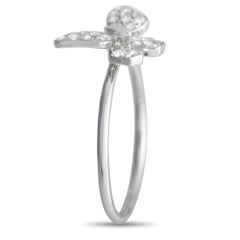 LB Exclusive 18K White Gold 0.25 Ct Diamond Butterfly Ring