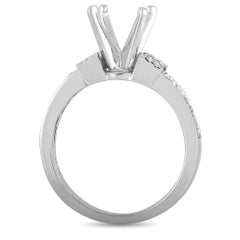 LB Exclusive 18K White Gold 0.41 ct Diamond Mounting Ring