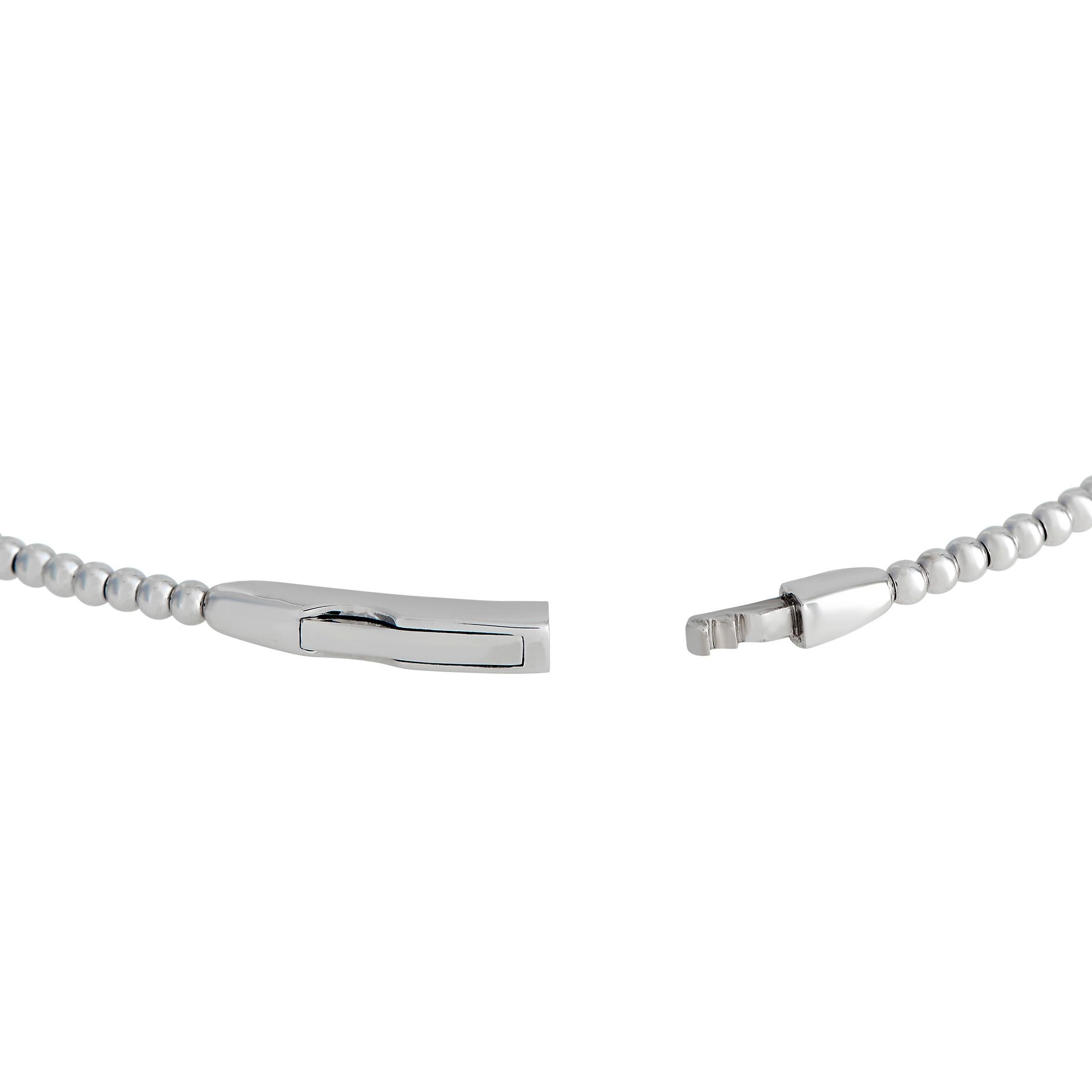 Round Cut LB Exclusive 18Karat White Gold 0.47ct Diamond Bracelet For Sale