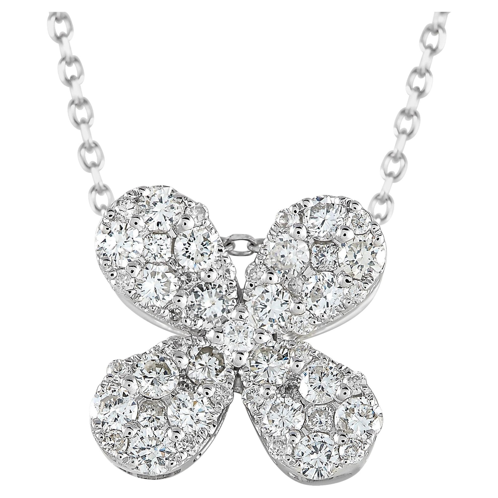 LB Exclusive 18k White Gold 0.50 Carat Diamond Necklace