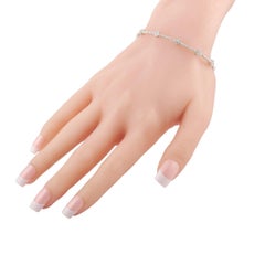 LB Exclusive 18K White Gold 0.50 Ct Diamond Bangle Bracelet