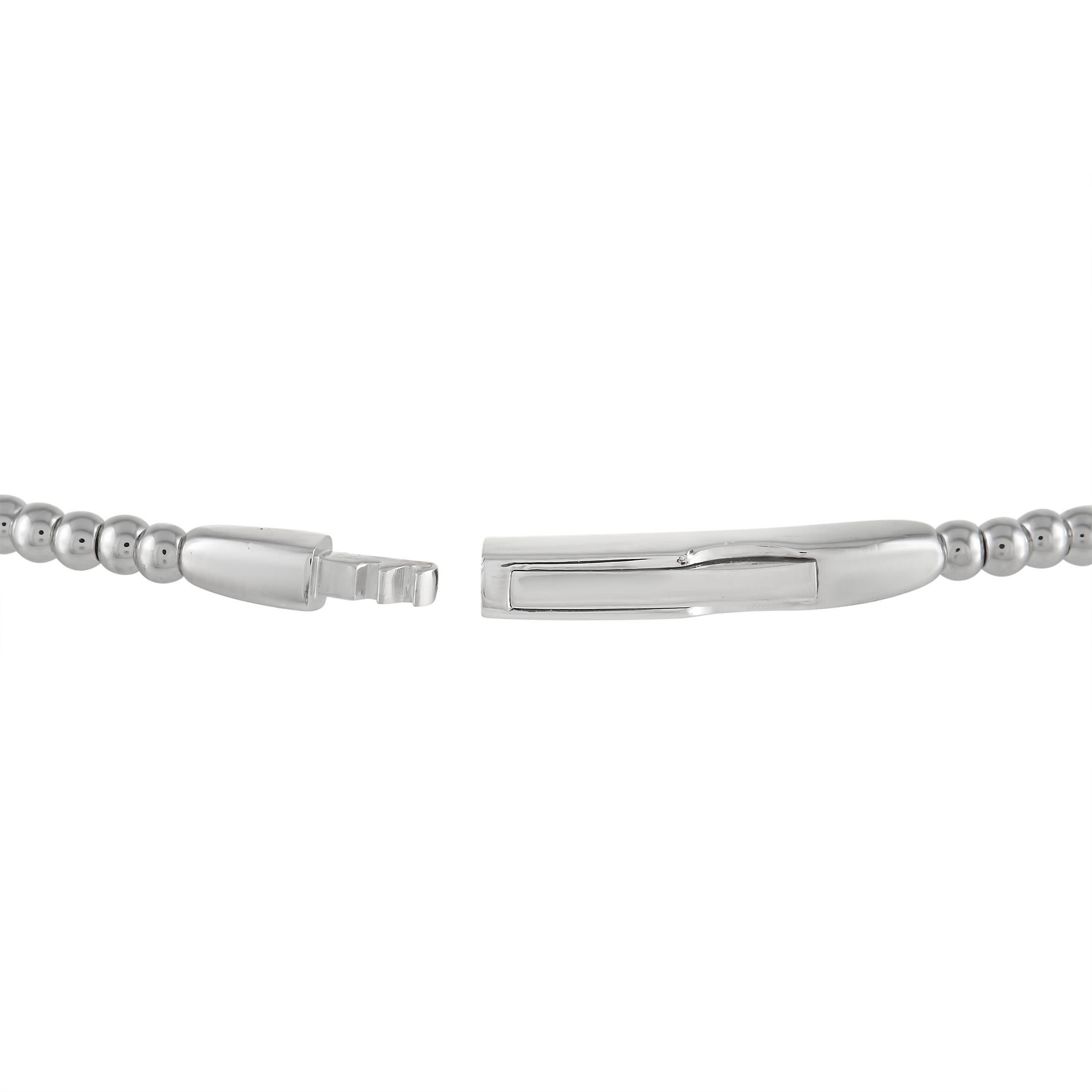 Round Cut LB Exclusive 18K White Gold 0.50 Ct Diamond Bangle Bracelet