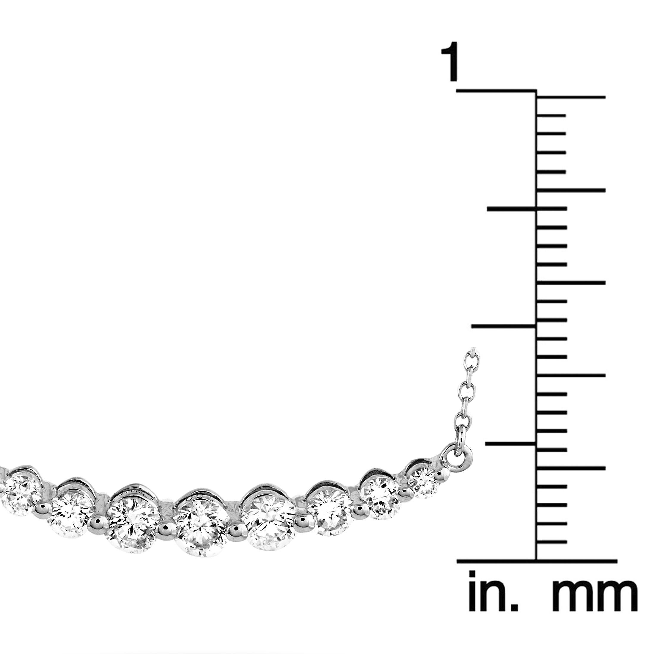 Women's LB Exclusive 18 Karat White Gold 0.50 Carat Diamond Pendant Necklace