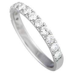 LB Exclusive 18k White Gold 0.54ct Diamond Half Eternity Band Ring