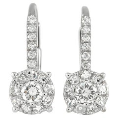 LB Exclusive 18K White Gold 0.66 Ct Diamond Earrings