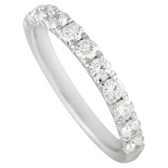 Lb Exclusive 18K White Gold 0.70ct Diamond Half Eternity Band Ring