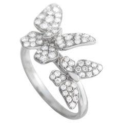 LB Exclusive Anillo Mariposa de Diamantes de 0,85 ct en Oro Blanco de 18 quilates