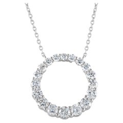 LB Exclusive 18K White Gold 0.88 ct Diamond Circle Necklace