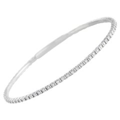 LB Exclusive 18K White Gold 0.97 Ct Diamond Tennis Bangle Bangle