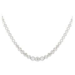 LB Exclusive Collier en or blanc 18 carats avec diamants de 10,0 carats