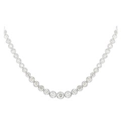 LB Exclusive Collier en or blanc 18 carats avec diamants de 10,0 carats