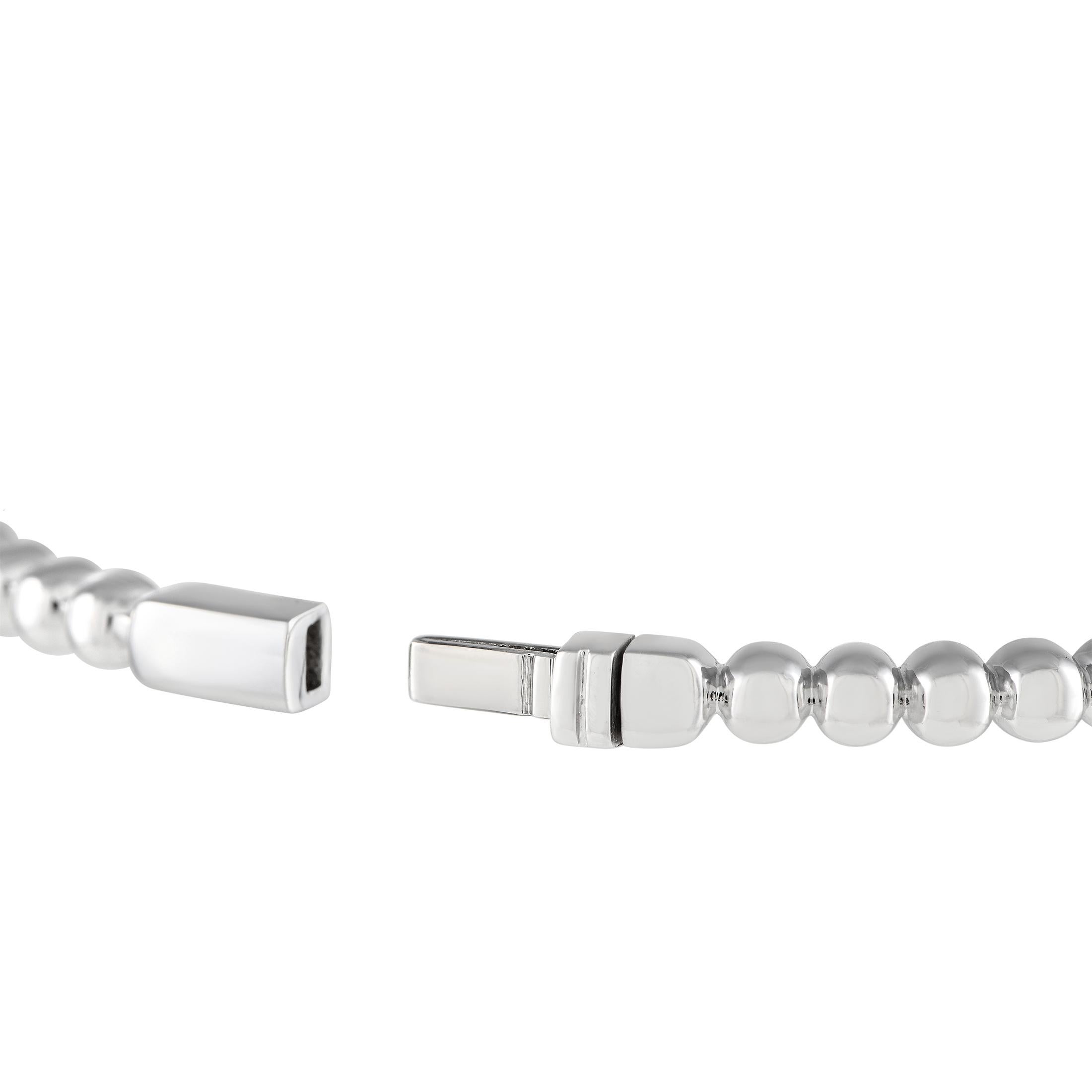 Round Cut LB Exclusive 18k White Gold 1.06 Carat Diamond Bracelet