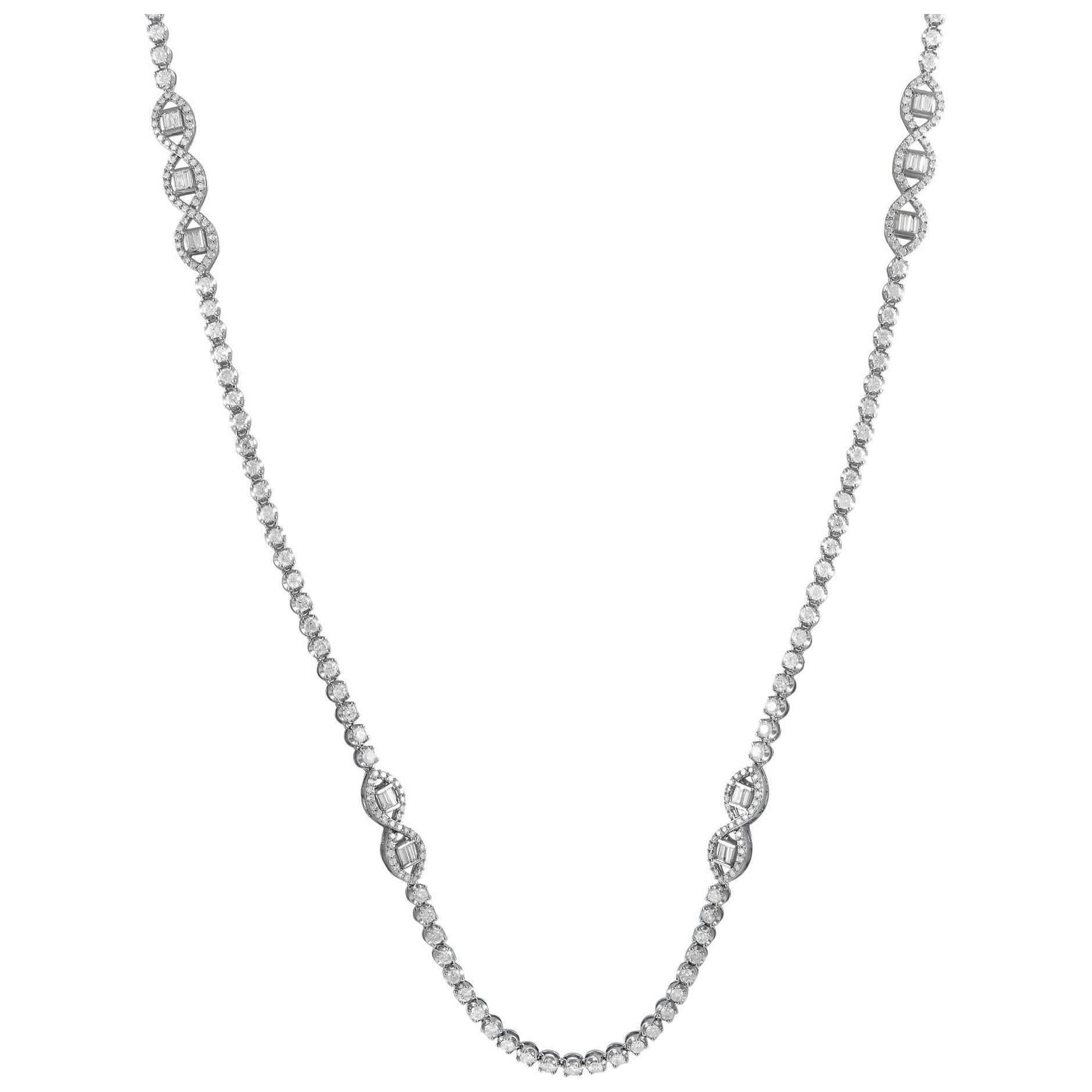 LB Exclusive 18K White Gold 10.80ct Diamond Necklace