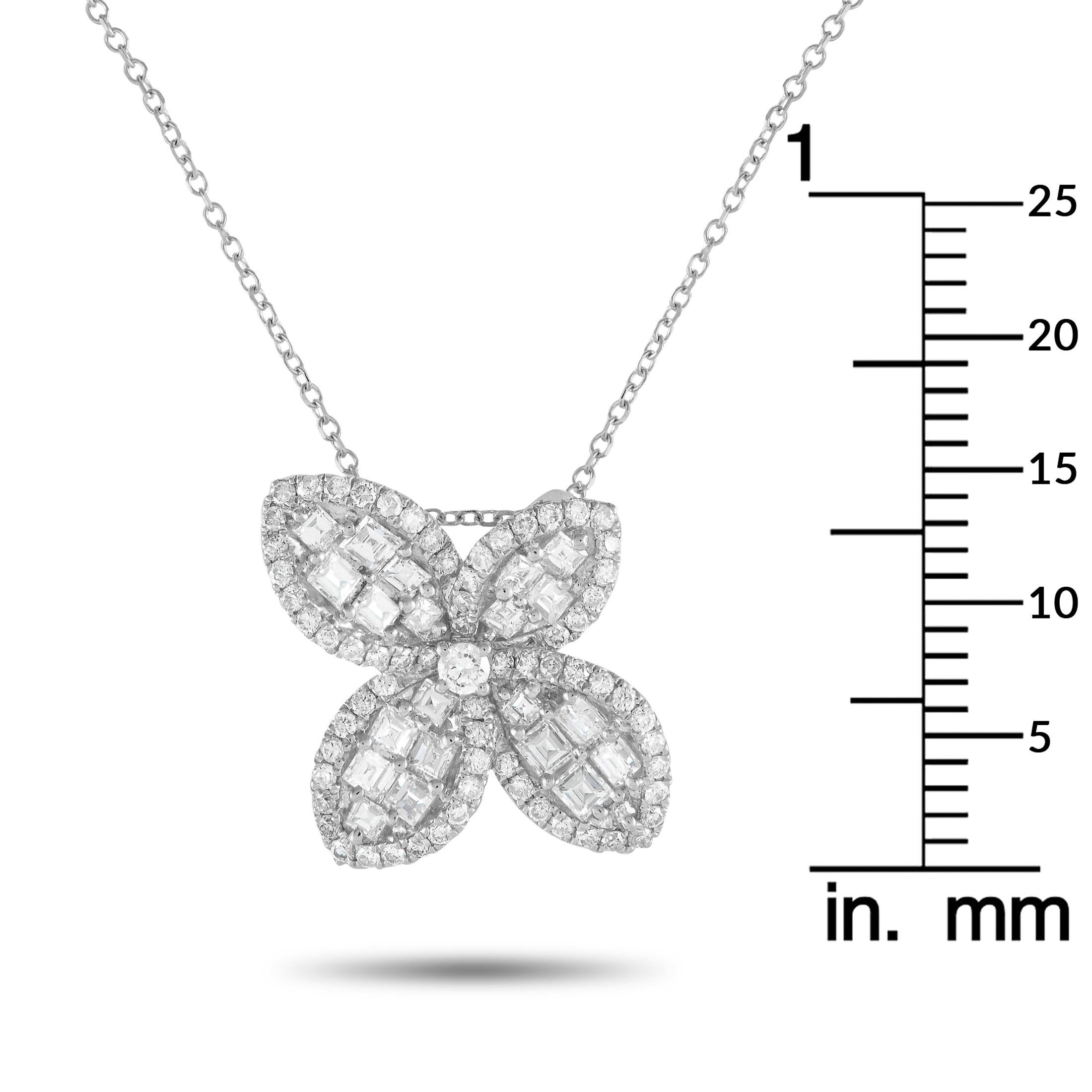 LB Exclusive 18K Weißgold 1,10ct Diamant-Halskette im Zustand „Neu“ im Angebot in Southampton, PA