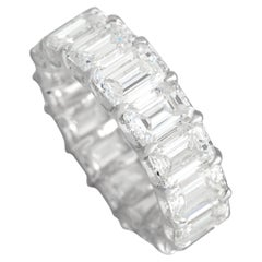 LB Exclusive 18K White Gold 11.29ct Diamond Eternity Band Ring