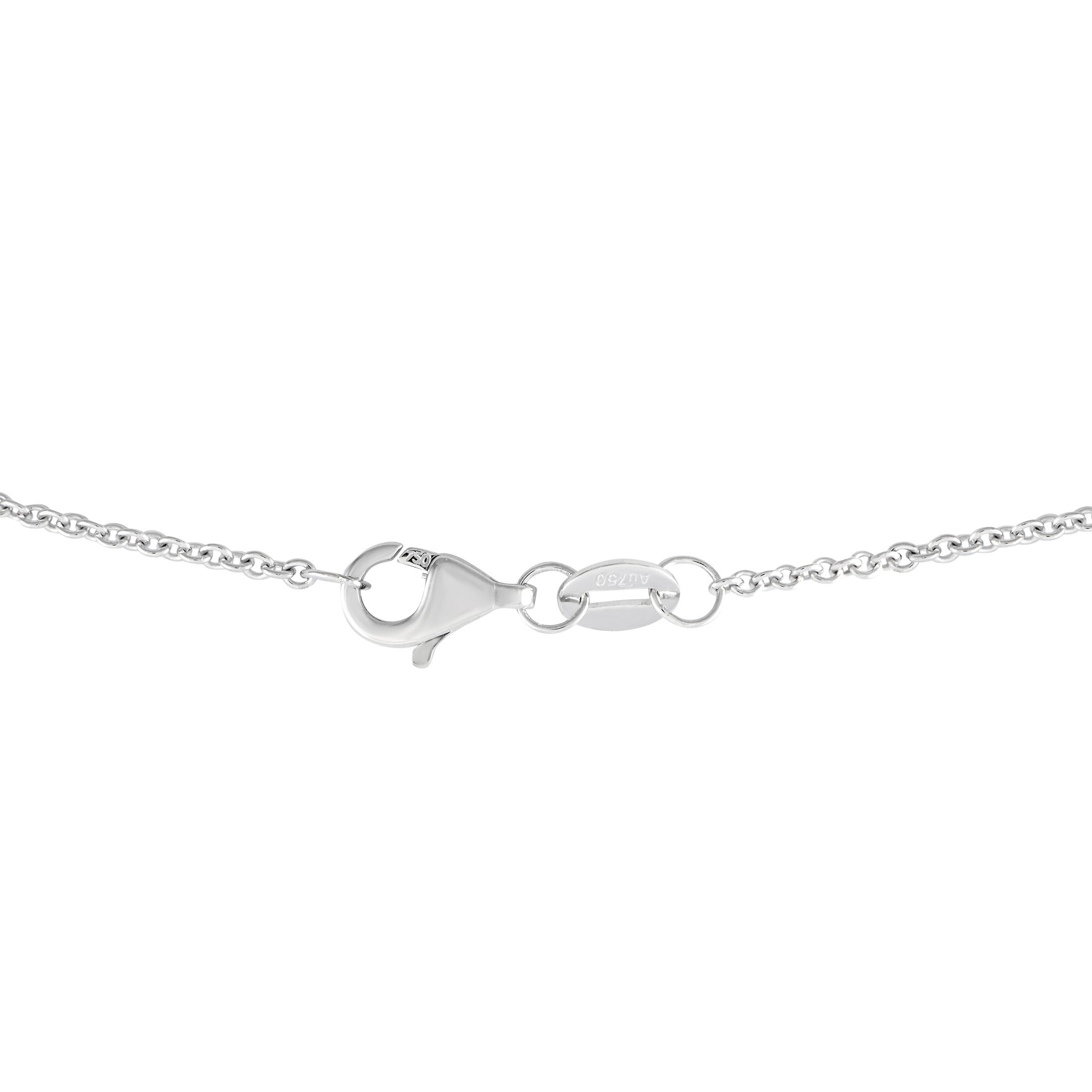 Mixed Cut LB Exclusive 18K White Gold 1.12ct Diamond Butterfly Necklace