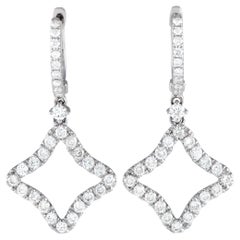 LB Exclusive 18k White Gold 1.13ct Diamond Drop Earrings