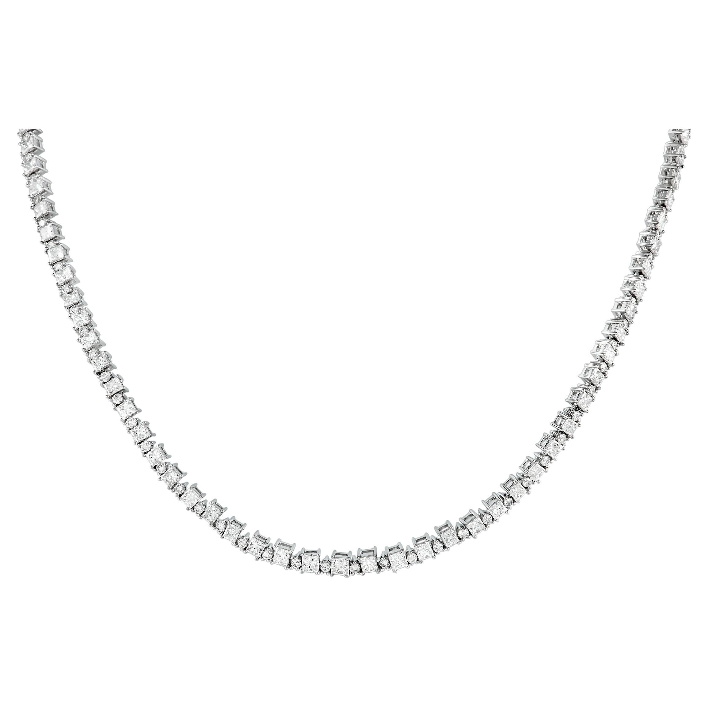 LB Exclusive Collier en or blanc 18 carats avec 12,07 carats de diamants