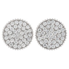 LB Exclusive 18K White Gold 1.30 ct Diamond Round Earrings