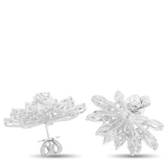 LB Exclusive 18 Karat White Gold 13.90 Carat Diamond Earrings