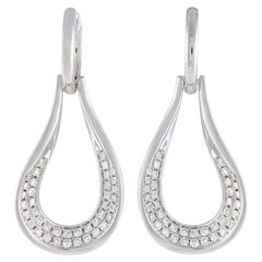 LB Exclusive 18k White Gold 1.65 Carat Diamond Drop Earrings