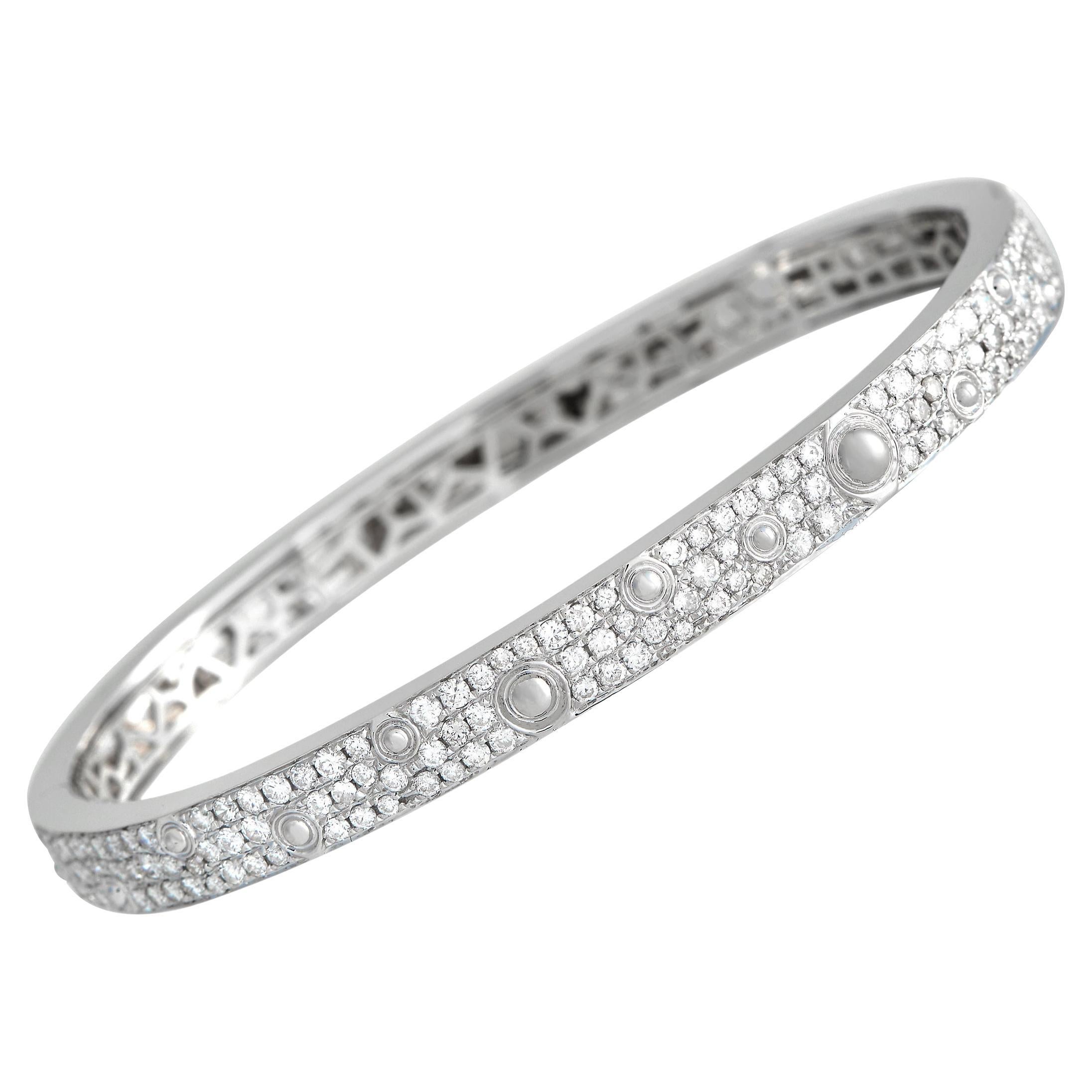 LB Exclusive Bracelet en or blanc 18 carats avec diamants 1,80 carat