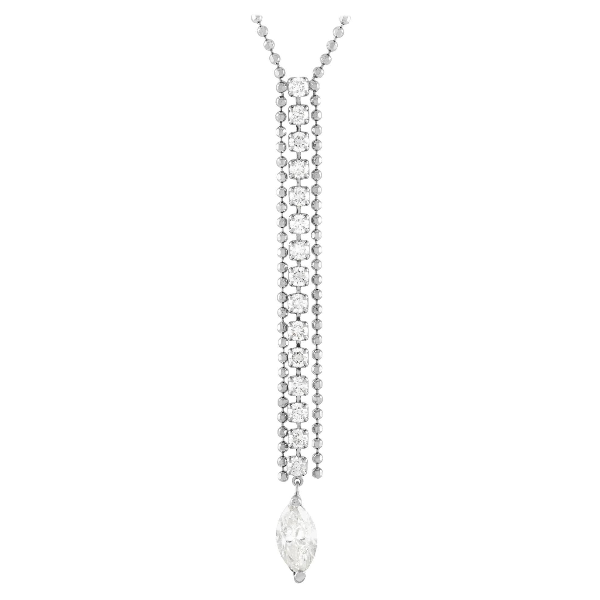 LB Exclusive 18K White Gold 1.85 Ct Diamond Necklace