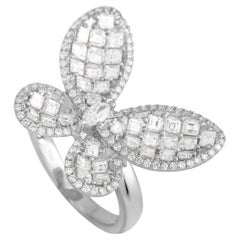 LB Exclusive 18K White Gold 1.93 Ct Diamond Butterfly Ring
