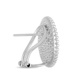 LB Exclusive 18 Karat White Gold 1.98 Carat Diamond Disc Earrings
