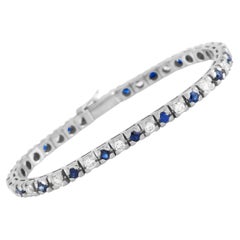 LB Exclusive 18K White Gold 2.00 ct Diamond and Sapphire Bracelet LB Exclusive 18K White Gold 2.00 ct Diamond and Sapphire Bracelet