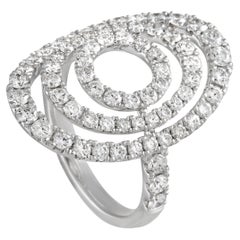 LB Exclusive 18K White Gold 2.00 Ct Diamond Swirl Ring