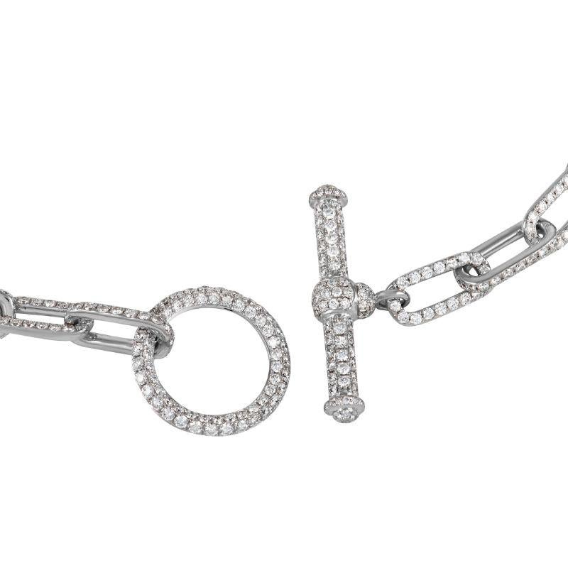 white gold toggle necklace